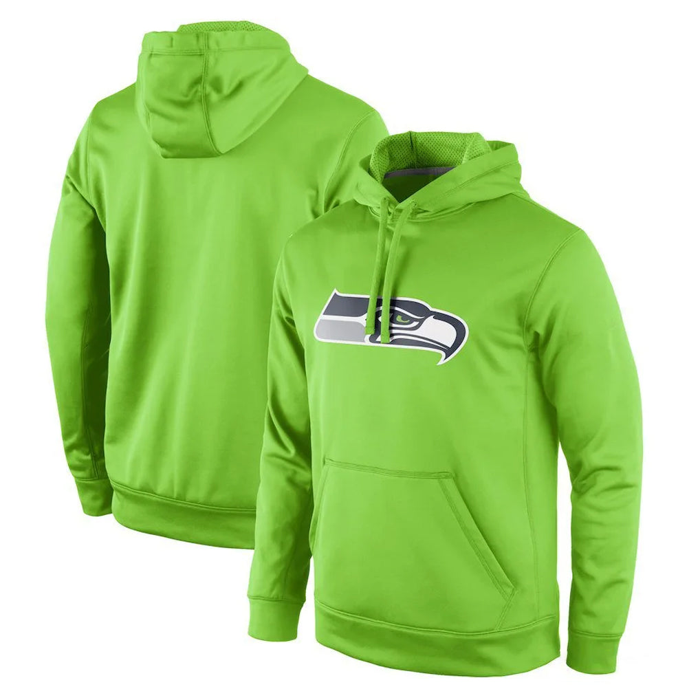 Mdoa S.Seahawks Green LOGO Pullover Hoodies Game Blank Player Stitched Jerseys