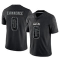 Mdoa S.Seahawks #0 DeMarcus Lawrence Player Black Limited Reflective Home Game Stitched Jerseys