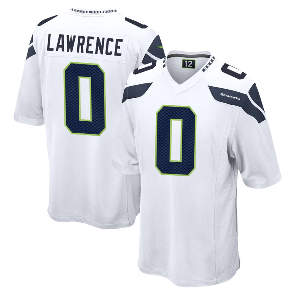 Mdoa S.Seahawks #0 DeMarcus Lawrence Player White Home Game Stitched Jerseys