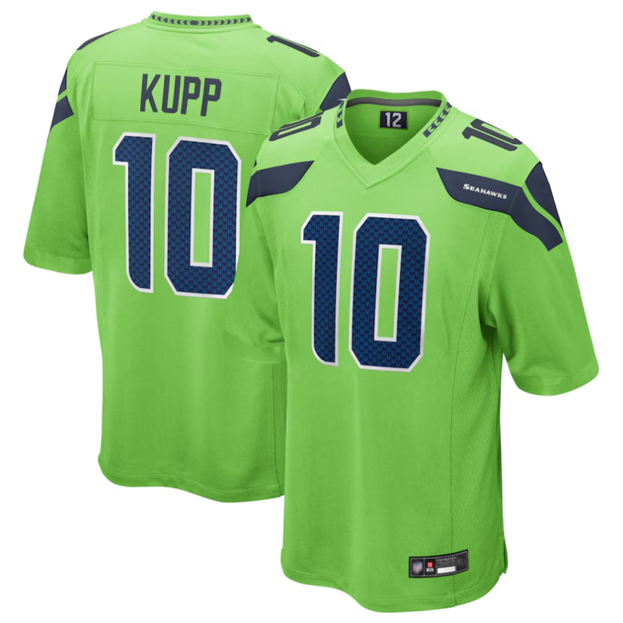 Mdoa S.Seahawks #10 Cooper Kupp Player Green Game Replica Stitched Jerseys