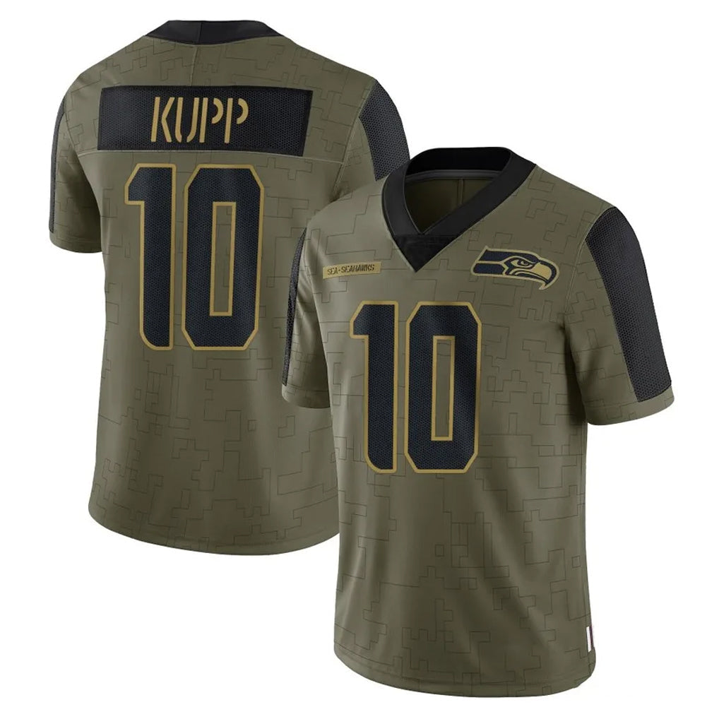 Mdoa S.Seahawks #10 Cooper Kupp Player Olive Salute To Service Limited Game Stitched Jerseys