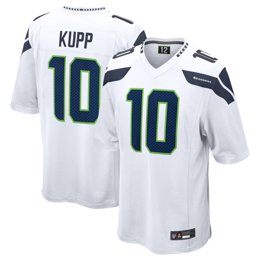 Mdoa S.Seahawks #10 Cooper Kupp Player White Replica Game Stitched Jerseys