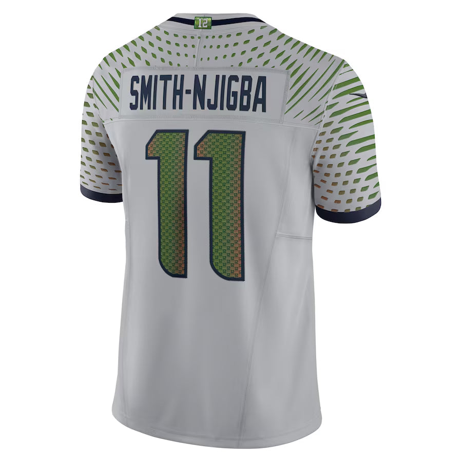 Mdoa S.Seahawks #11 Jaxon Smith-Njigba Player Grey Rivalries Collection Limited Stitched Jerseys