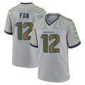 Mdoa S.Seahawks #12 12th Fan Player Grey 2025 Rivalries Collection Home Game Stitched Jerseys
