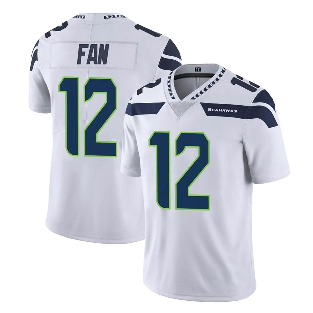 Mdoa S.Seahawks #12 12th Fan Player White Limited Vapor Untouchable Home Game Stitched Jerseys