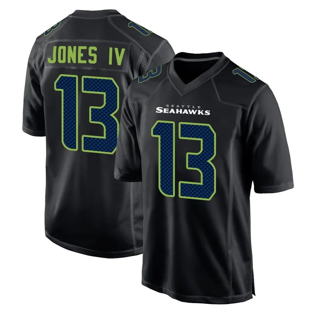 Mdoa S.Seahawks #13 Ernest Jones IV Player Black Limited Fashion Home Game Stitched Jerseys