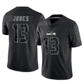 Mdoa S.Seahawks #13 Ernest Jones IV Player Black Limited Reflective Home Game Stitched Jerseys