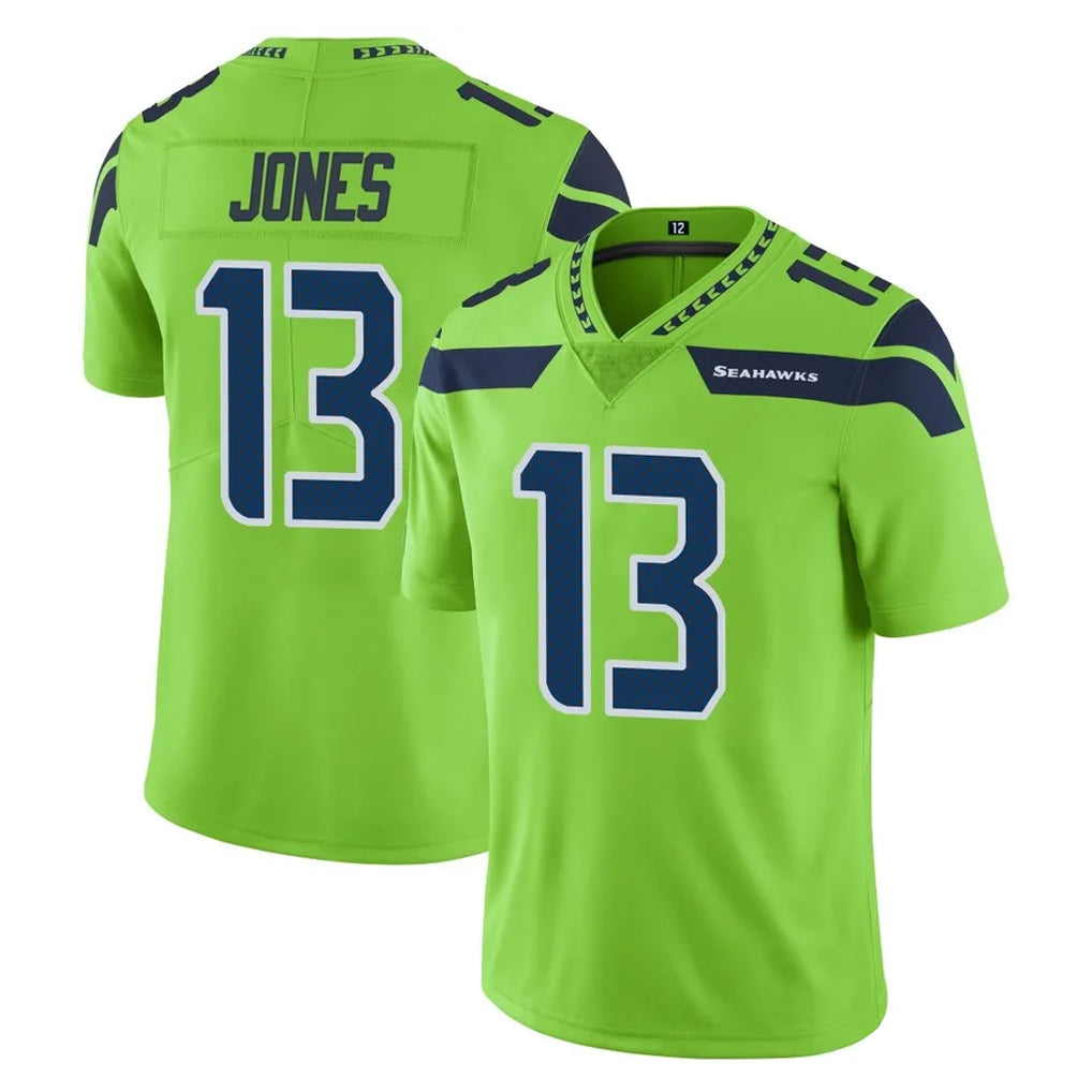 Mdoa S.Seahawks #13 Ernest Jones IV Player Green Limited Color Rush Home Game Stitched Jerseys