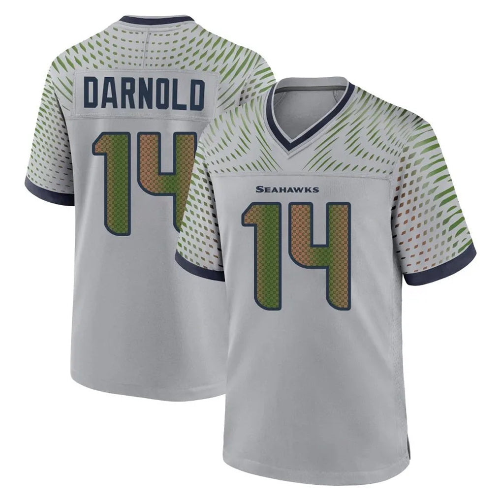 Mdoa S.Seahawks #14 Sam Darnold Player Grey 2025 Rivalries Collection Home Game Stitched Jerseys