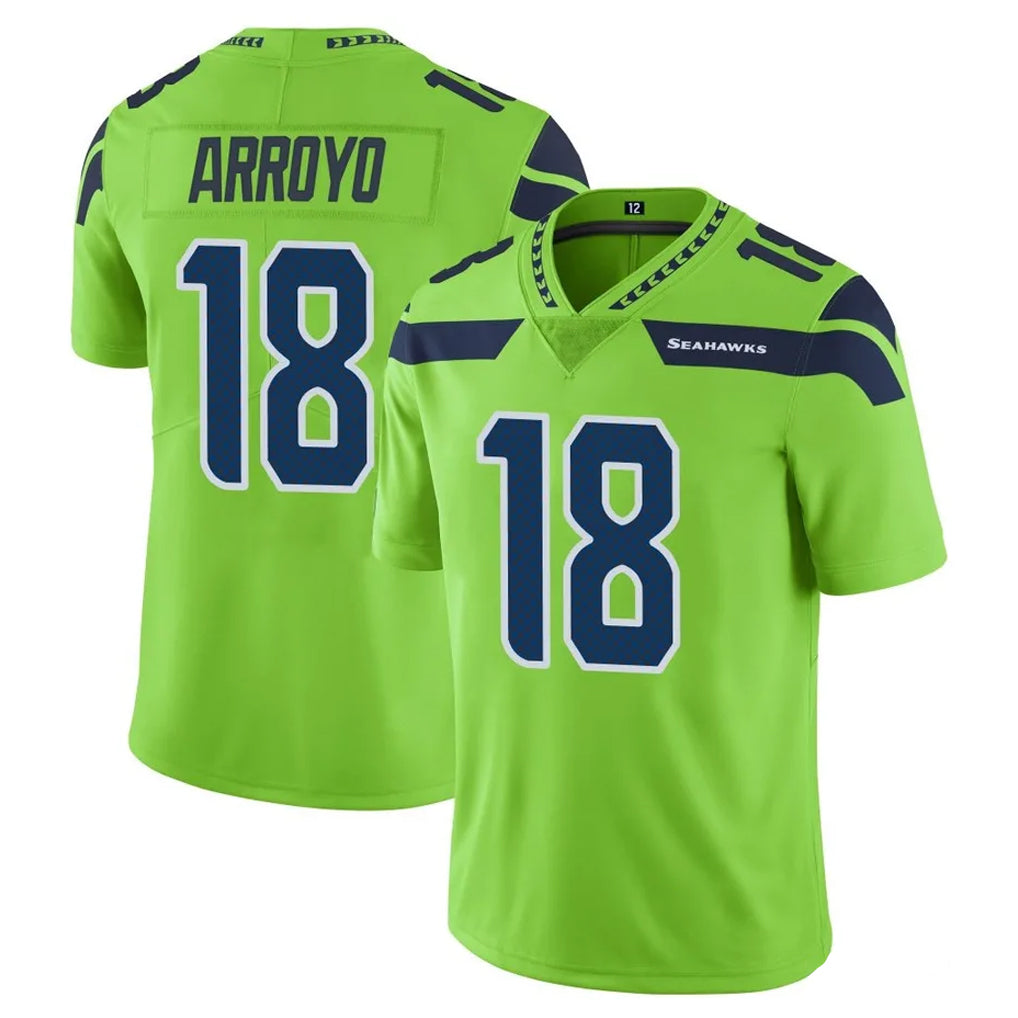 Mdoa S.Seahawks #18 Elijah Arroyo Player Green Limited Color Rush Home Game Stitched Jerseys