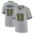 Mdoa S.Seahawks #18 Elijah Arroyo Player Grey 2025 Rivalries Collection Home Game Stitched Jerseys