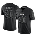 Mdoa S.Seahawks #20 Julian Love Player Black Limited Reflective Home Game Stitched Jerseys