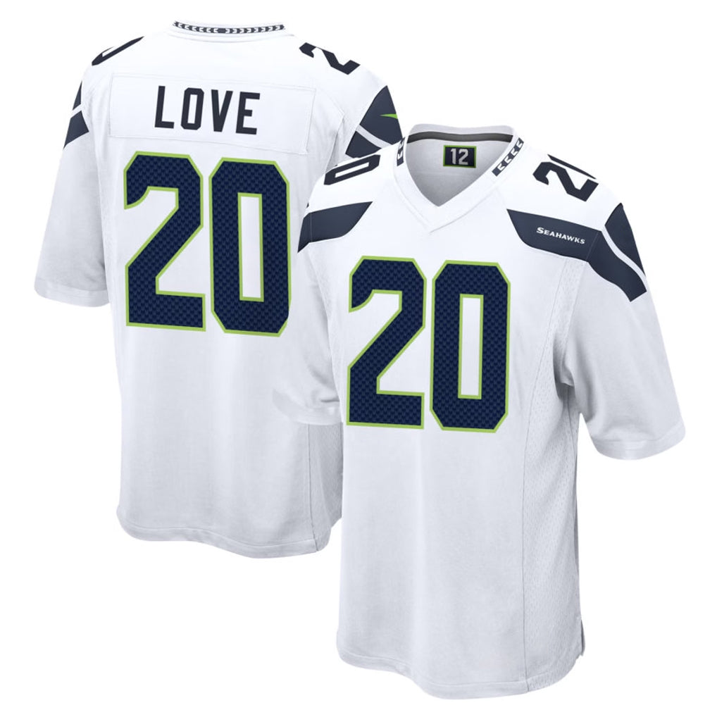 Mdoa S.Seahawks #20 Julian Love Player White Home Game Stitched Jerseys