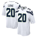 Mdoa S.Seahawks #20 Julian Love Player White Home Game Stitched Jerseys