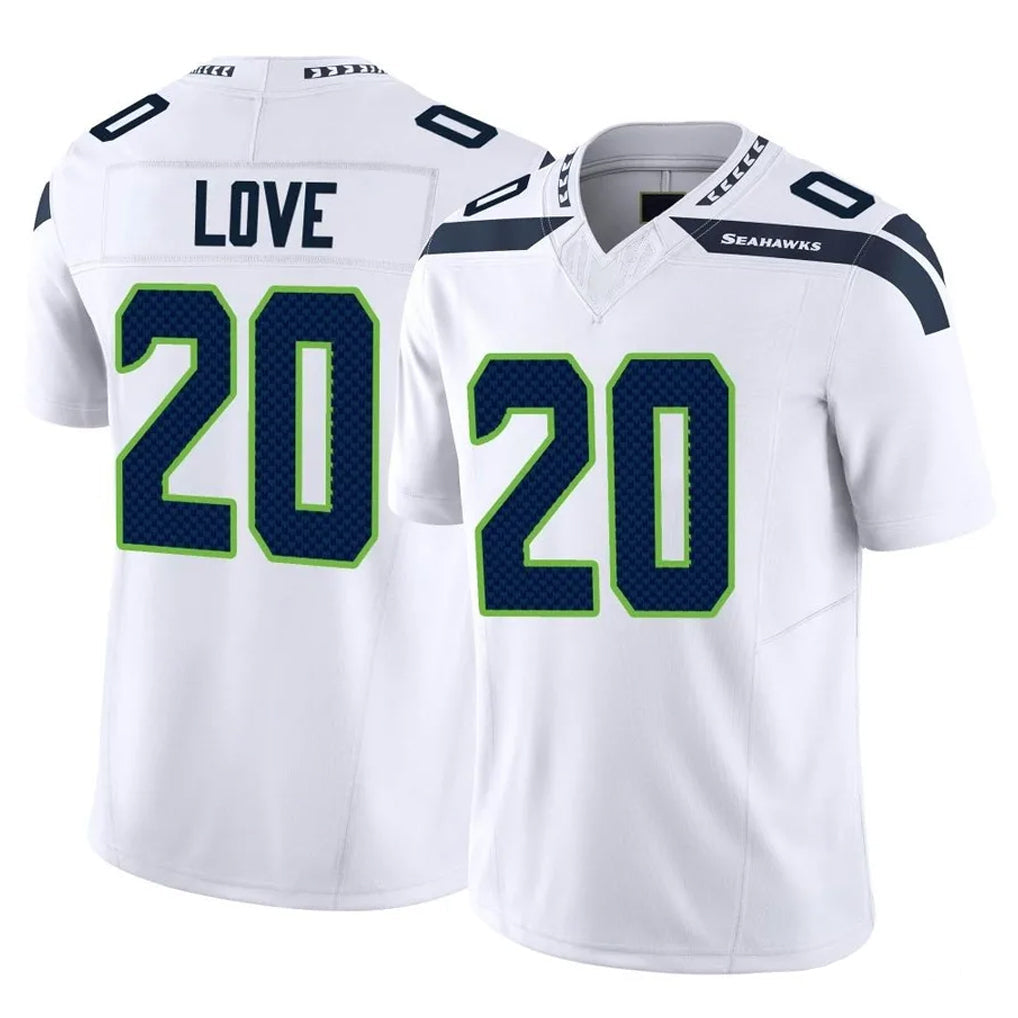 Mdoa S.Seahawks #20 Julian Love Player White Limited Vapor F.U.S.E. Home Game Stitched Jerseys
