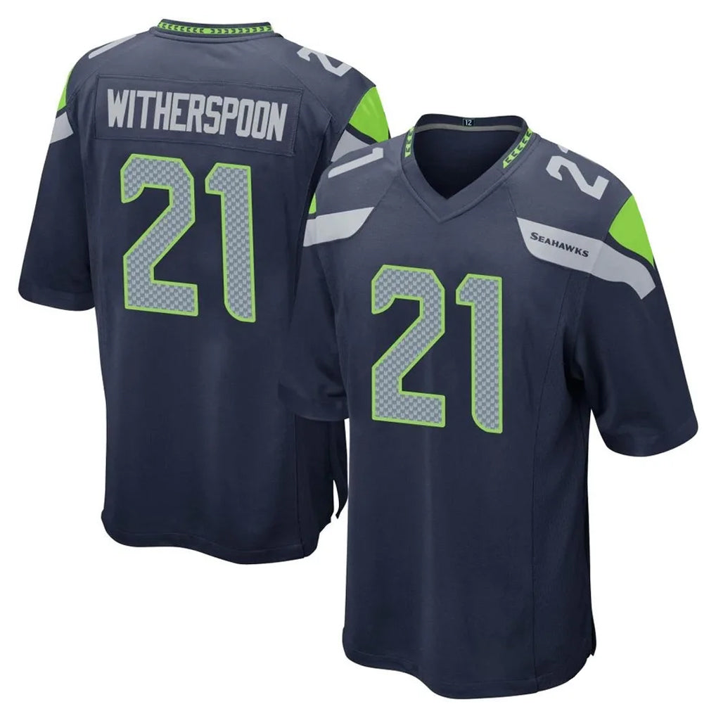 Mdoa S.Seahawks #21 Devon Witherspoon Player Navy Home Game Stitched Jerseys