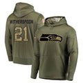 Mdoa S.Seahawks #21 Devon Witherspoon Player Olive Salute to Service Pullover Hoodie Home Game Stitched Jerseys