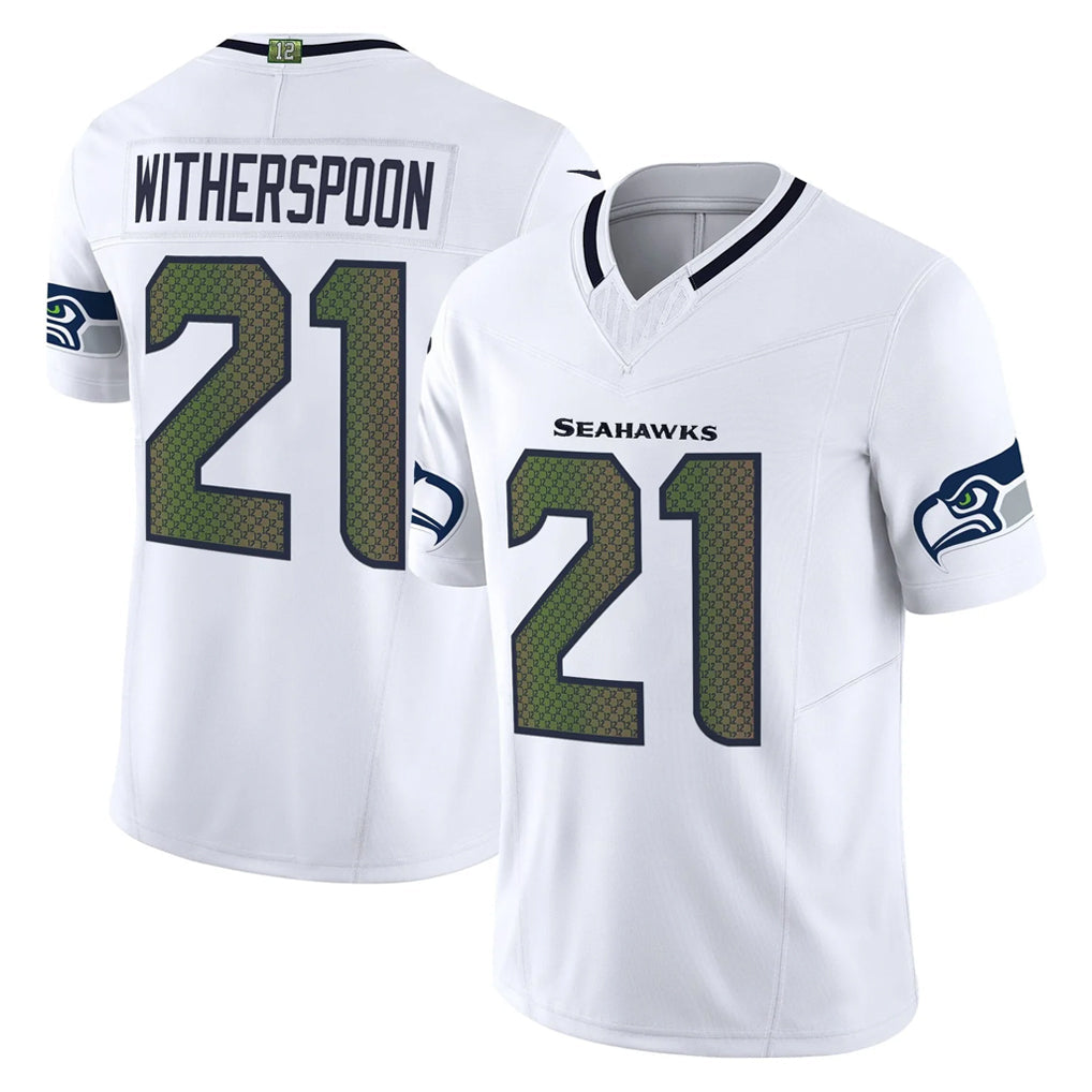 Mdoa S.Seahawks #21 Devon Witherspoon Whitel Rivalries Vapor Limited Home Game Stitched Jerseys