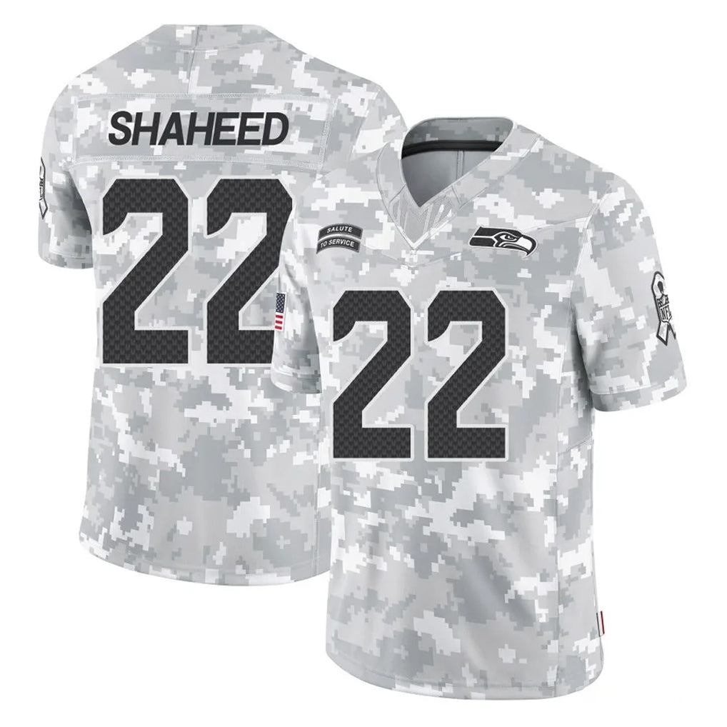 Mdoa S.Seahawks #22 Rashid Shaheed Player Arctic Camo Limited Salute To Service Home Game Stitched Jerseys