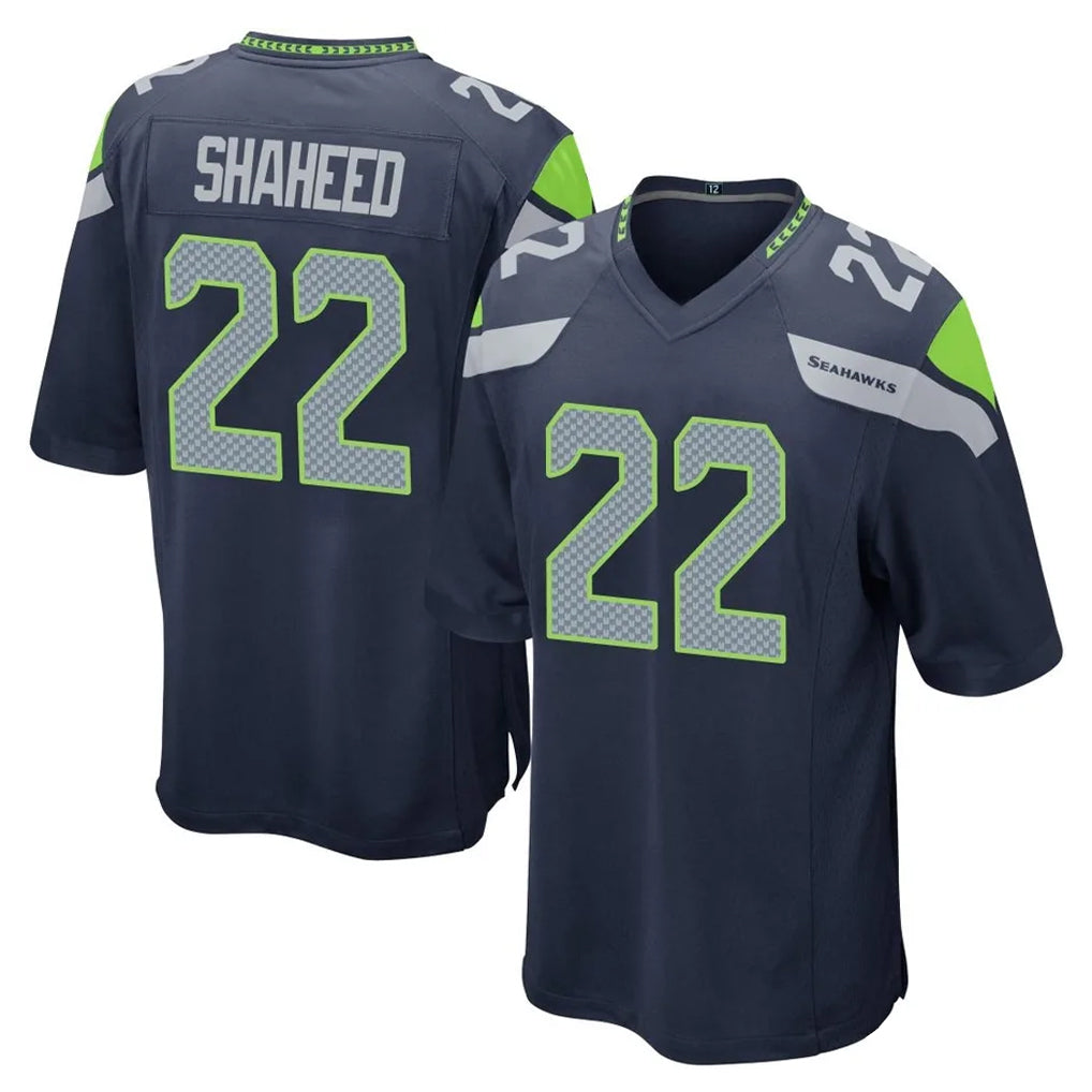 Mdoa S.Seahawks #22 Rashid Shaheed Player Navy Home Game Stitched Jerseys