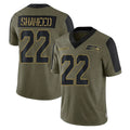 Mdoa S.Seahawks #22 Rashid Shaheed Player Olive Salute To Service Limited Game Stitched Jerseys