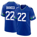 Mdoa S.Seahawks #22 Rashid Shaheed Player Royal Throwback Home Game Stitched Jerseys