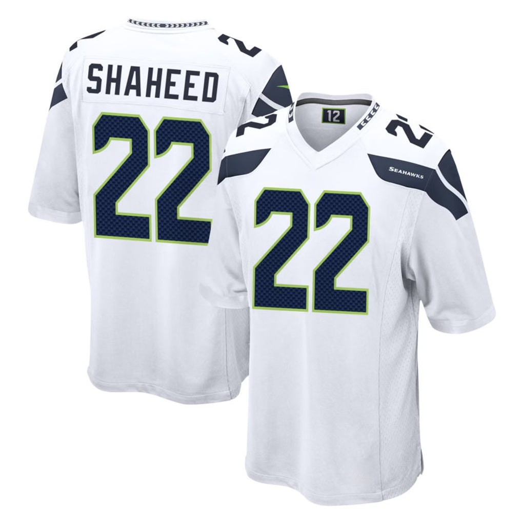 Mdoa S.Seahawks #22 Rashid Shaheed Player White Home Game Stitched Jerseys