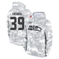 Mdoa S.Seahawks #39 Ty Okada Player Arctic Camo Limited Salute to Service Pullover Hoodies Game Stitched Jerseys