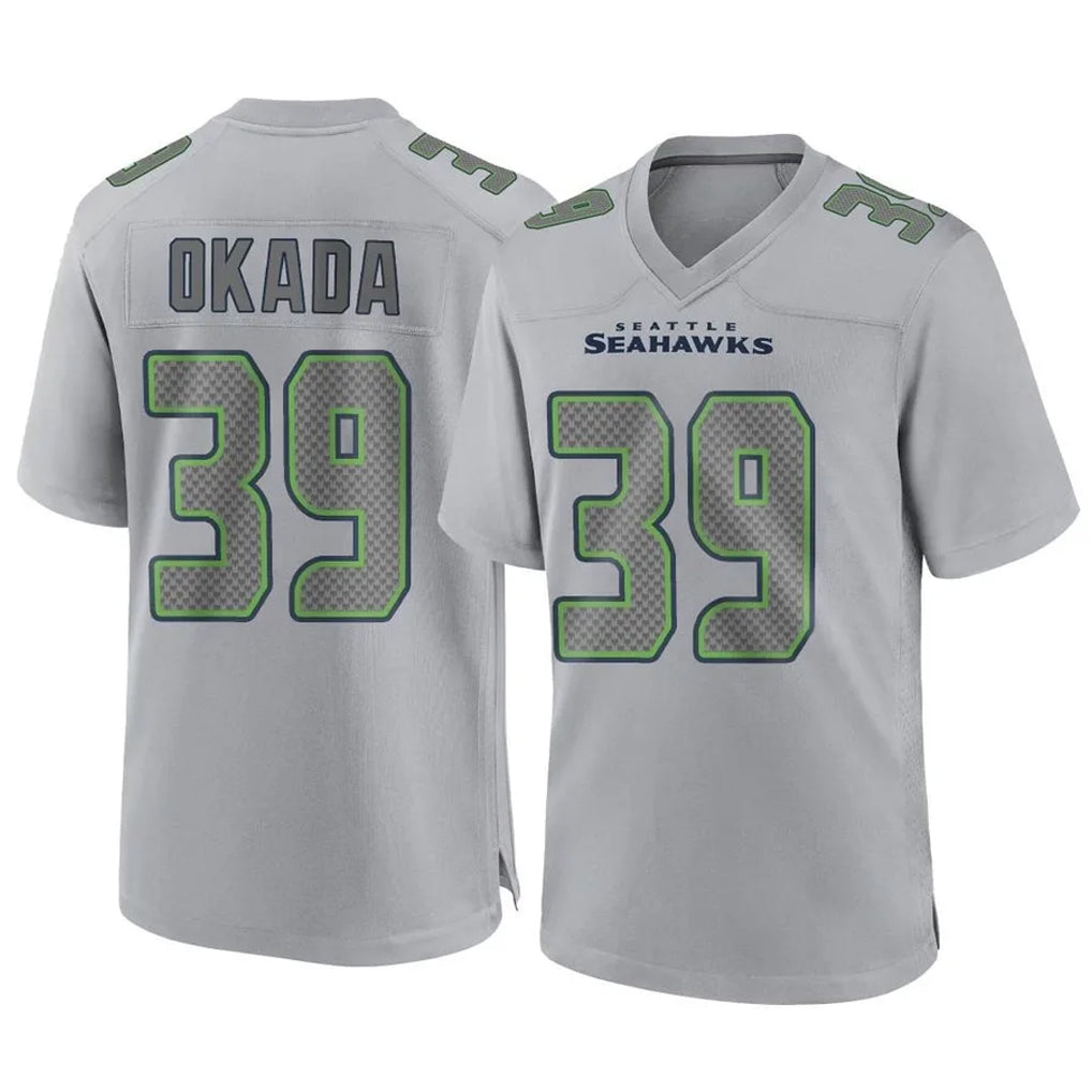 Mdoa S.Seahawks #39 Ty Okada Player Gray Atmosphere Fashion Home Game Stitched Jerseys