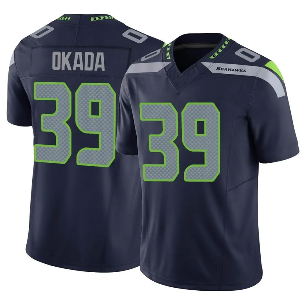 Mdoa S.Seahawks #39 Ty Okada Player Navy Limited Vapor F.U.S.E. Home Game Stitched Jerseys