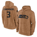 Mdoa S.Seahawks #3 Nick Emmanwori Player Brown Limited Salute to Service Pullover Hoodies Game Stitched Jerseys
