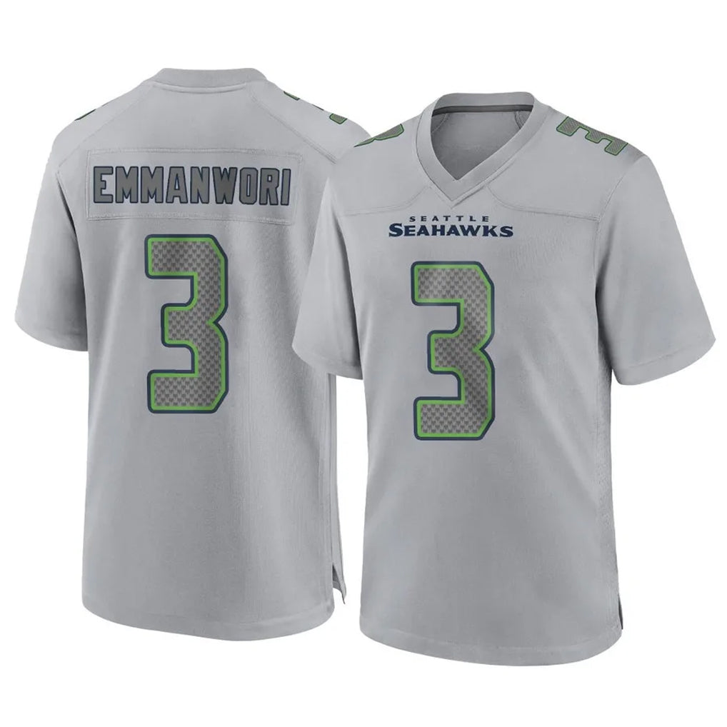 Mdoa S.Seahawks #3 Nick Emmanwori Player Gray Atmosphere Fashion Home Game Stitched Jerseys