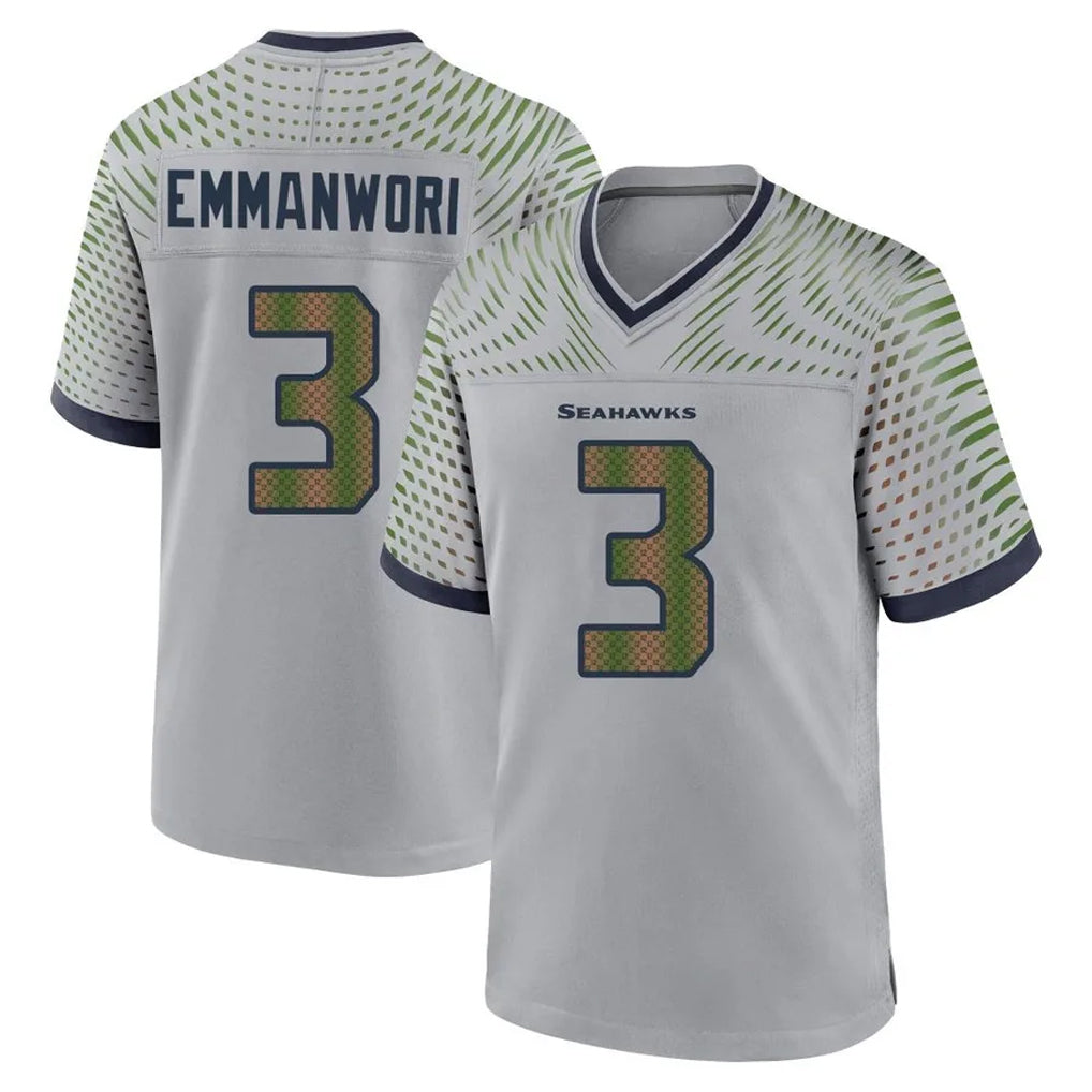 Mdoa S.Seahawks #3 Nick Emmanwori Player Grey 2025 Rivalries Collection Home Game Stitched Jerseys