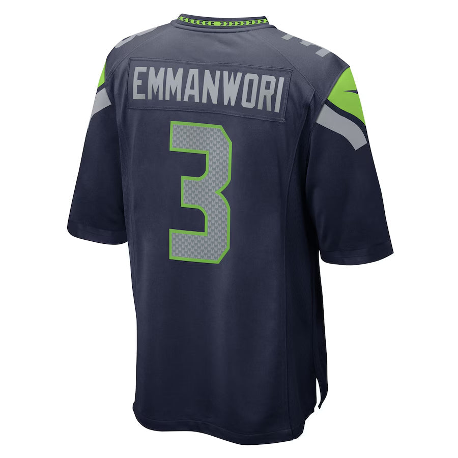 Mdoa S.Seahawks #3 Nick Emmanwori Player Navy Home Game Football Jersey