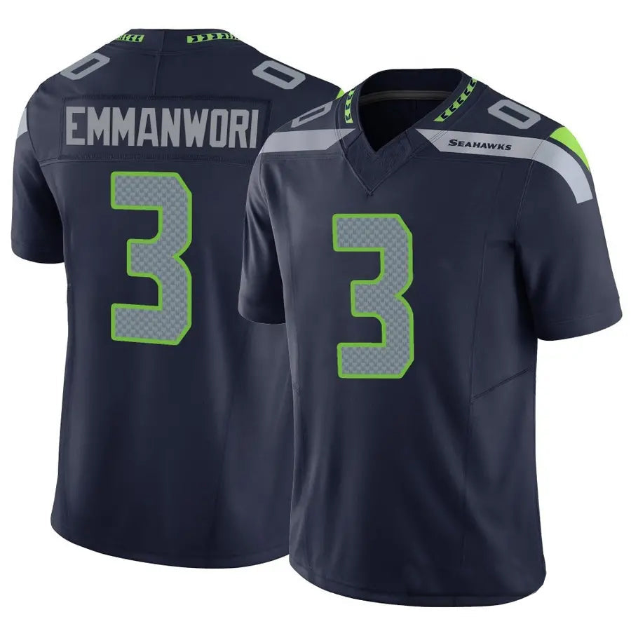 Mdoa S.Seahawks #3 Nick Emmanwori Player Navy Vapor F.U.S.E. Limited Football Jerseys