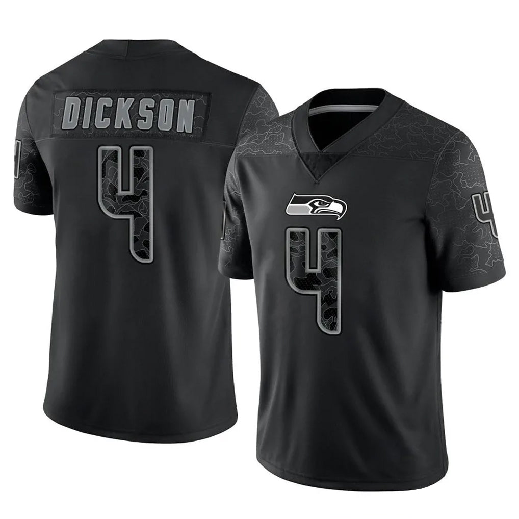 Mdoa S.Seahawks #4 Michael Dickson Player Black Limited Reflective Home Game Stitched Jerseys