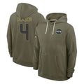 Mdoa S.Seahawks #4 Michael Dickson Player Olive Salute to Service Pullover Hoodies Limited Stitched Jerseys