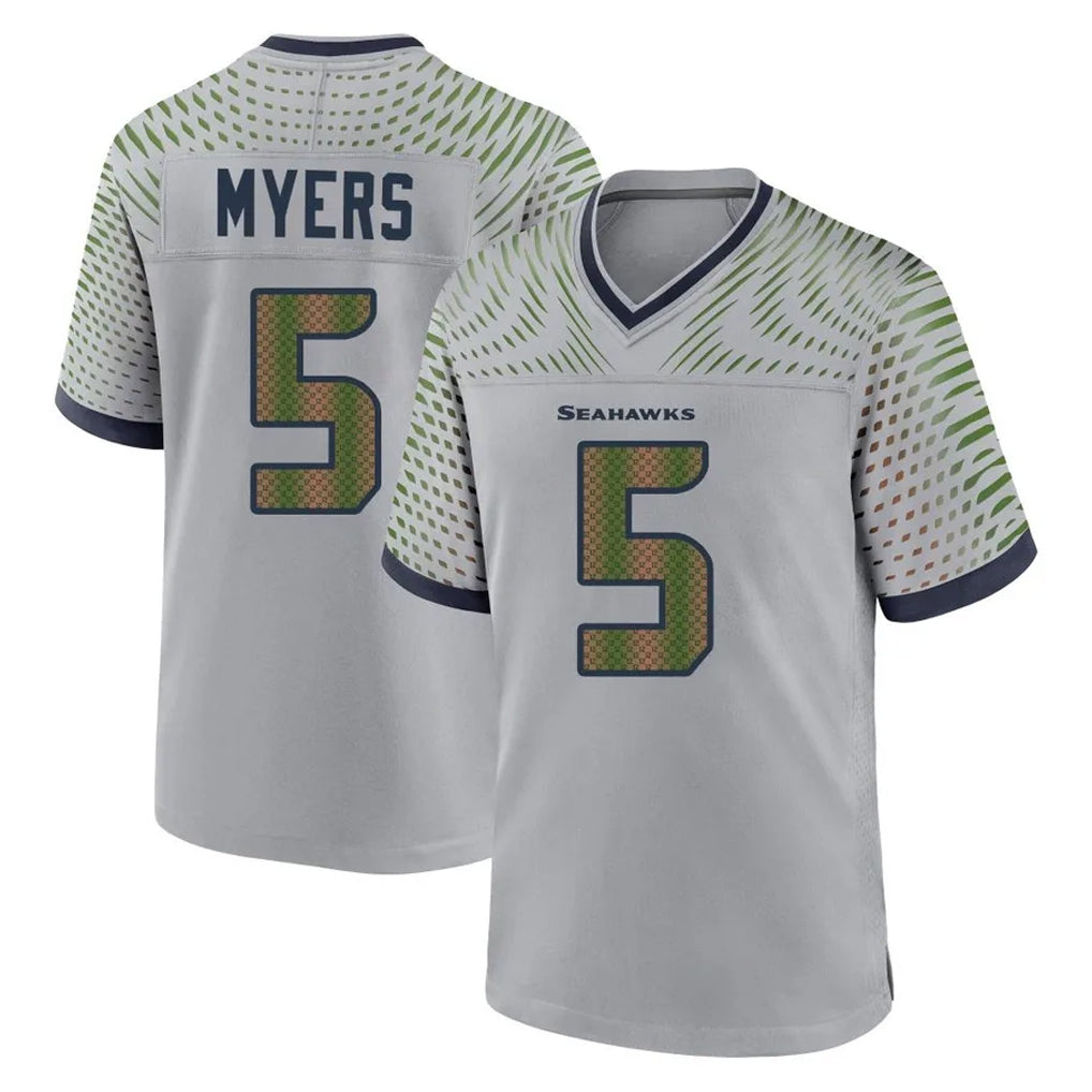 Mdoa S.Seahawks #5 Jason Myers Player Grey 2025 Rivalries Collection Home Game Stitched Jerseys