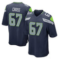 Mdoa S.Seahawks #67 Charles Cross Player Navy Home Game Stitched Jerseys