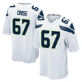 Mdoa S.Seahawks #67 Charles Cross Player White Home Game Stitched Jerseys