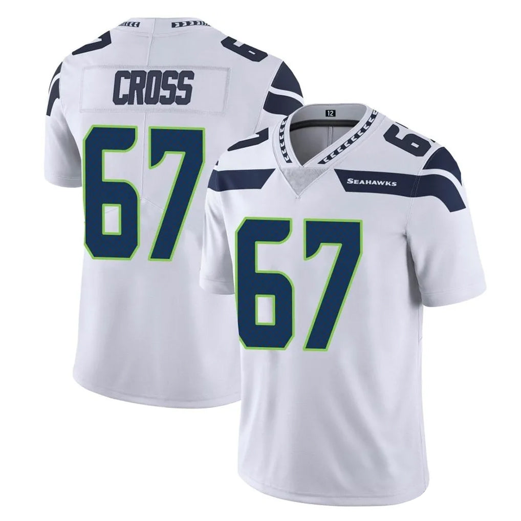 Mdoa S.Seahawks #67 Charles Cross Player White Limited Vapor Untouchable Home Game Stitched Jerseys