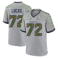 Mdoa S.Seahawks #72 Abraham Lucas Player Grey 2025 Rivalries Collection Home Game Stitched Jerseys