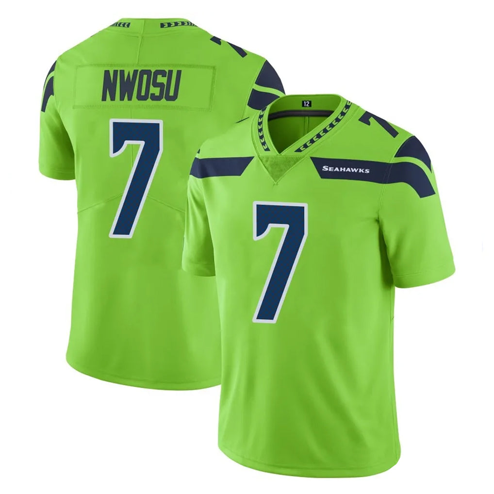Mdoa S.Seahawks #7 Uchenna Nwosu Player Green Limited Color Rush Home Game Stitched Jerseys