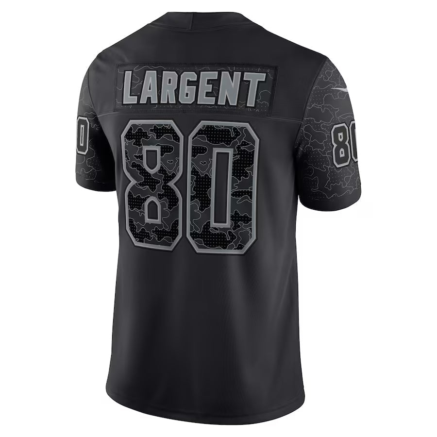 Mdoa S.Seahawks #80 Steve Largent Player Black RFLCTV Limited Stitched Jerseys