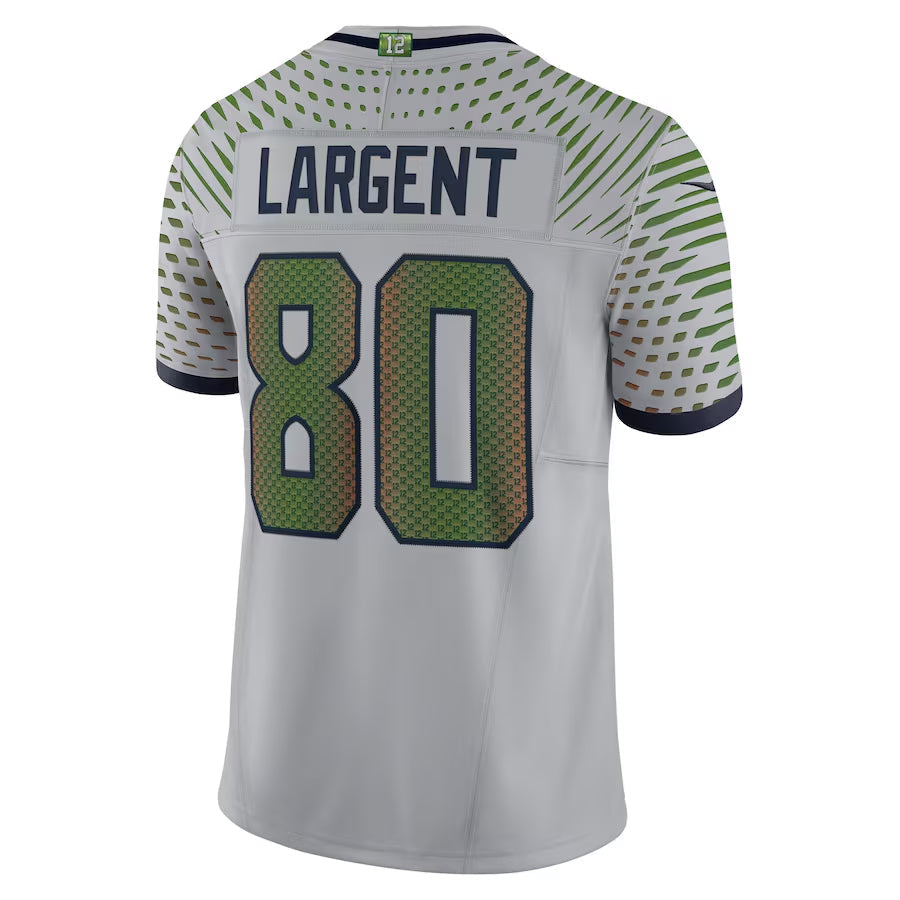Mdoa S.Seahawks #80 Steve Largent Player Wolf Gray Rivalries Collection Limited Stitched Jerseys
