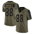 Mdoa S.Seahawks #88 AJ Barner Player Olive Salute To Service Limited Game Stitched Jerseys