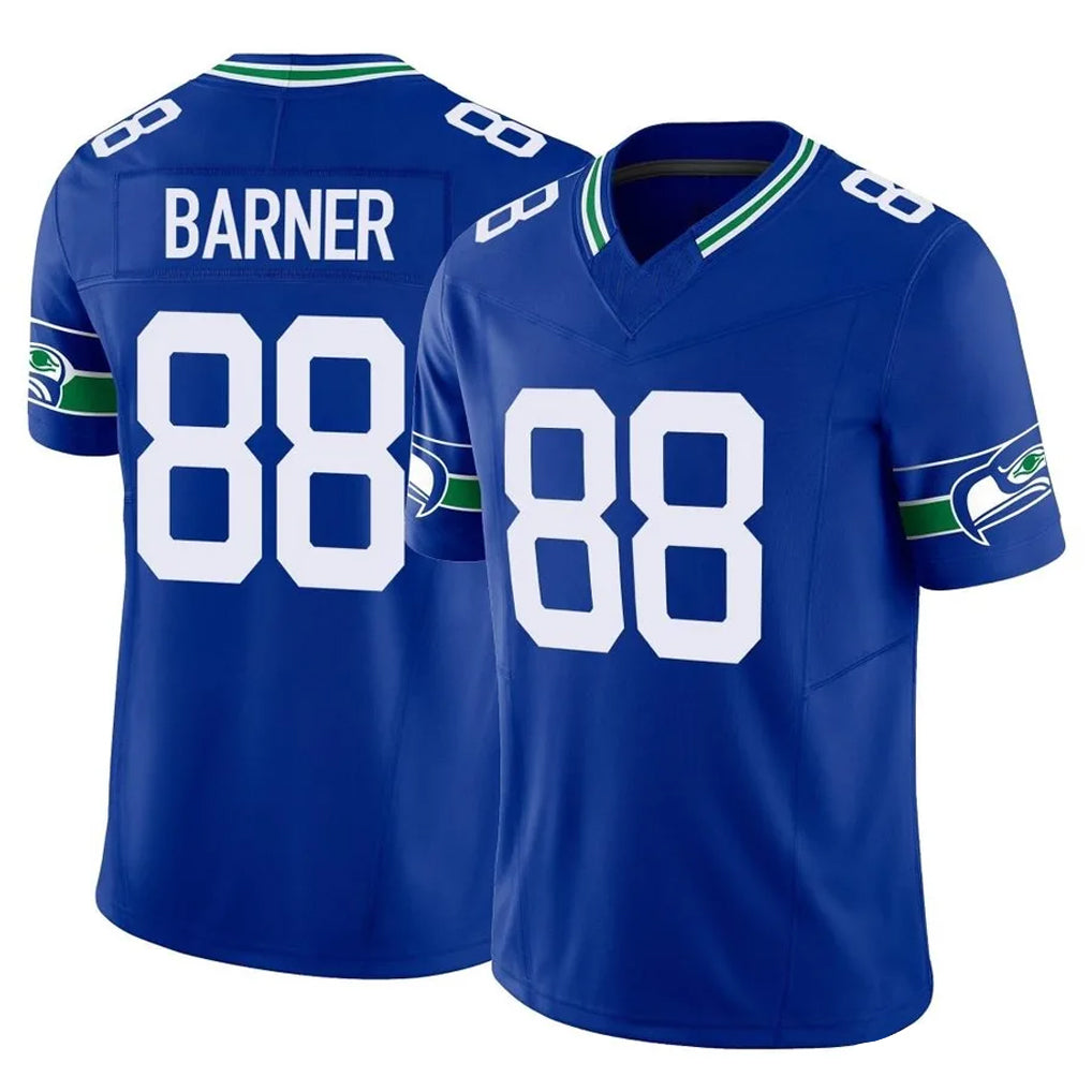 Mdoa S.Seahawks #88 AJ Barner Player Royal Limited Throwback Vapor F.U.S.E. Home Game Stitched Jerseys