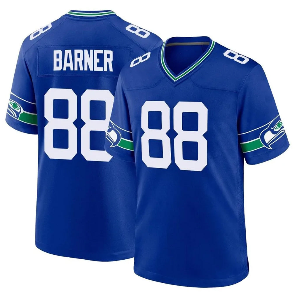 Mdoa S.Seahawks #88 AJ Barner Player Royal Throwback Home Game Stitched Jerseys