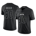 Mdoa S.Seahawks #90 Jarran Reed Player Black Limited Reflective Home Game Stitched Jerseys