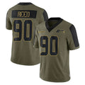 Mdoa S.Seahawks #90 Jarran Reed Player Olive Salute To Service Limited Game Stitched Jerseys